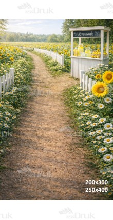 Tło fotograficzne „Letnia lemoniada wśród słoneczników” | 4128